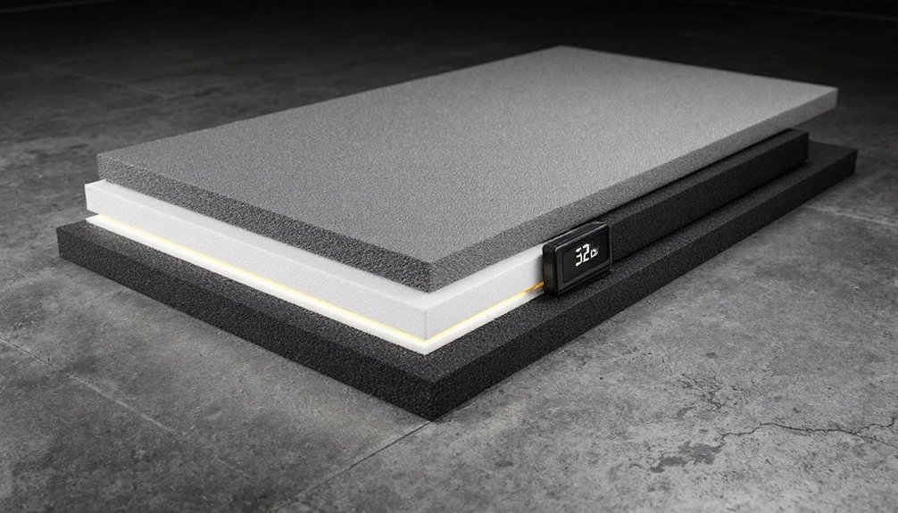 thickness density material installation